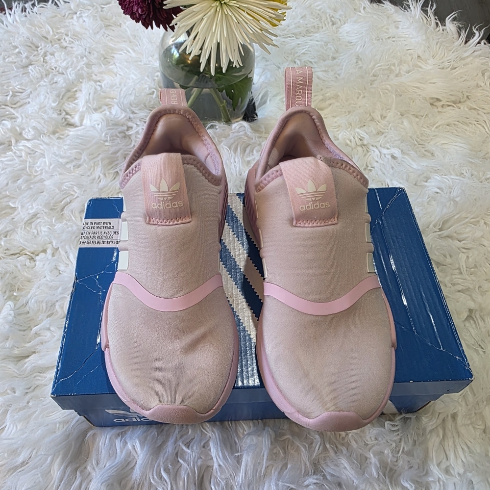 adidas Pink Sneakers with Slip-On Design and Sock-Like Upper